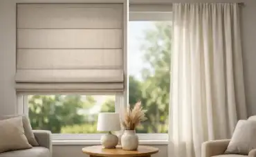 Roman blinds vs curtains: which suits you?