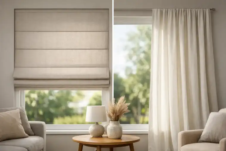 Roman blinds vs curtains: which suits you?